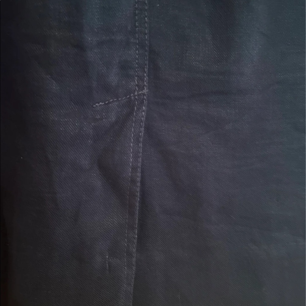 Navy linen pencil skirt - Picture 5 of 8